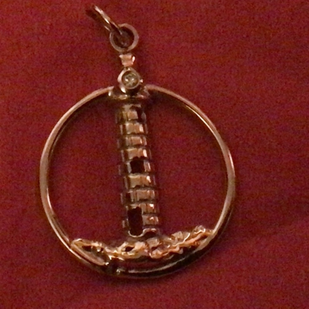 14k lighthouse pendant charm